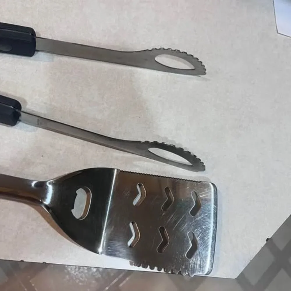 Barbeque Cooking Utensils Char Broil Heavy Duty Spatula and Tongs